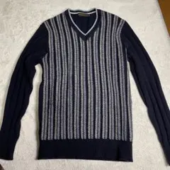 Kinloch Anderson ネイビー Vネックニット　Mサイズ