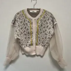 FURFUR 花柄カーディガン 長袖のサムネイル