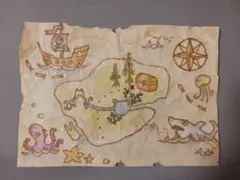 海賊の地図風イラスト
