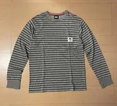 【FTC】グレー ストライプ 長袖ロンT M