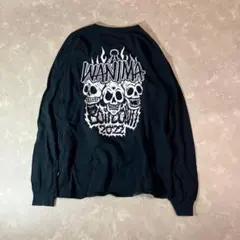 archive crewneck tee l/s skull WANIMA