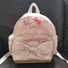 【平成レトロ】ハローキティ ピンク花柄リュック キティ 平成レトロキティ リュック 人気花柄 - メルカリ
