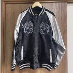 スカジャン リバーシブル 朱雀 虎 桜 刺繍 サイズXL メンズ ユニセックス