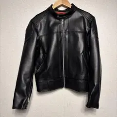 GU×beautiful people シングルライダースジャケット ブラック