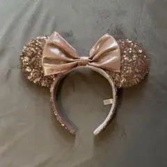 ディズニー カチューシャ ミニー ピンク スパンコール