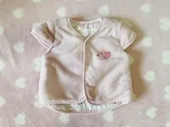ピンク ハート刺繍 フリースアウター