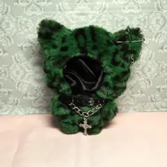 ぬい服 (ちびぐるみ)緑豹柄