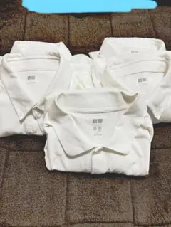 UNIQLO 白ポロシャツ　メンズ　Lサイズ　5枚セット