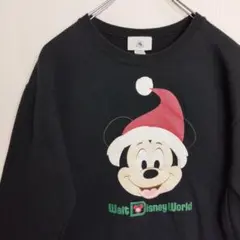 い*ほ様 ディズニー スウェット トレーナー ミッキー 裏起毛 ブラック メンズ