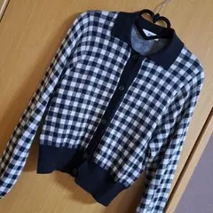 WEGO ギンガムチェック柄 ニットカーディガン