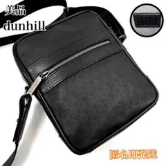 ✨美品✨　dunhill ショルダーバッグ　メッセンジャーバック　総柄　ブラック