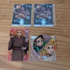 鬼滅の刃 煉獄杏寿郎クリアカード&ステッカー 4枚セット