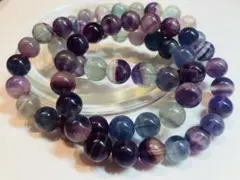 フローライトブレスレット まとめて3本　ハンドメイド制作にいかが？