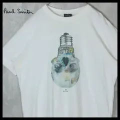 【希少】ポールスミス Tシャツ ブルガリア製 ドクロ スカル柄 白 入手困難