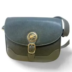 ハンティングワールド　ショルダーバッグ　カーキレザー