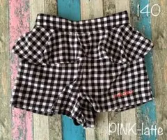 PINK-latte ショートパンツ /140/ピンクラテ/チェック
