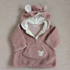 キムラタン coeur a coeur ボアパーカー ウサギ耳付き ピンク 70