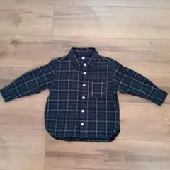 新品♡未使用　90cm チェック柄長袖シャツ