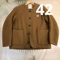 DANTON ダントン ウールモッサノーカラーコート 42　美品クリーニング済