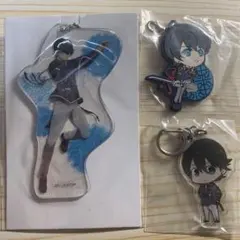 刀剣乱舞　堀川国広　アクキー　ラバスト　ビニールストラップ 3点セット