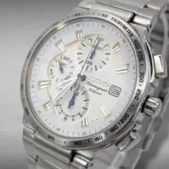 【稼働・新品電池】セイコー クロノグラフ 7T92-0KG0 純正ベルト 腕時計