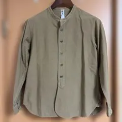 MHL. バンドカラーシャツ Sサイズ オリーブ系のサムネイル