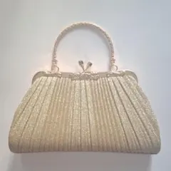 ゴールド プリーツ パーティーバッグ ラメ キラキラ 卒業式 卒園式 披露宴