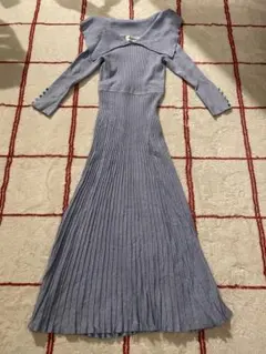 LILY BROWN ビッグカラーニットワンピース