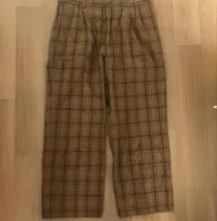 昭和レトロ　simple life シンプルライフ　チェックパンツ　綿　レナウンのサムネイル