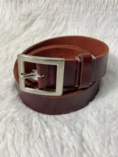 EDWIN 本革 レザーベルト レッド系 カジュアル メンズ レディース