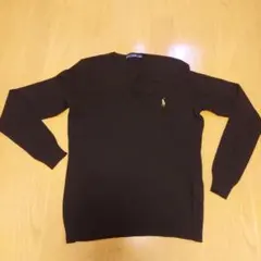 Ralph Lauren ブラック Vネック セーター L