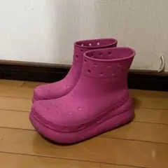 crocs クロックス 厚底 レインブーツ ピンク　8サイズのサムネイル