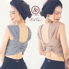 リブカップ付きトップス ヨガウェア ピラティスウェア Lee.che リーチェ