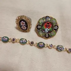 セール✨昭和レトロ・ヴィンテージ　マイクロモザイク　Italy製　10点セット 2025年最新】マイクロモザイク リングの人気アイテム - メルカリ