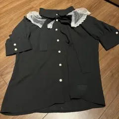 アンクルージュ　フリルブラウス黒