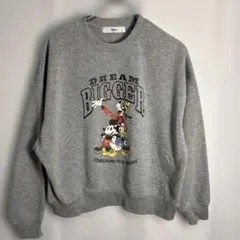 Disney ディズニー スウェット 裏起毛 グレー Mのサムネイル