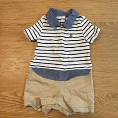 GAPbabyストライプ ポロシャツ ショートパンツ セット 70cmベビー服
