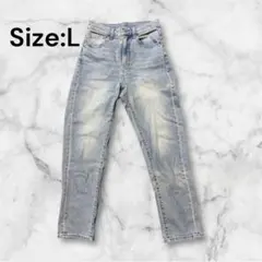 ライトブルーストレートデニム ハイウエスト