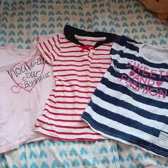 まとめ売り 100 110サイズ女の子 女児 Ｔシャツ ３枚セット