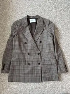 美品　ユナイテッドアローズ ダブルブレストジャケット M チェック柄 ブレザー
