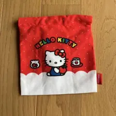 【新品未使用】ハローキティ 巾着袋 ポーチ サンリオ レッド サンリオ コラボのサムネイル