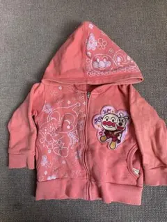 アンパンマン刺繍 フード付きトレーナー