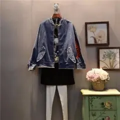 レディース デニム ジャケット Gジャン★おしゃれ ダメージ♪