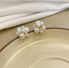 パール × ゴールド ピアス フォーマル ウェディング フォーマル 入学式