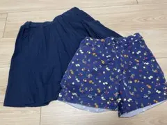 UNIQLO スカート ショートパンツ　2枚セット　140