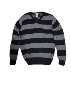 極美品/1回着用　DIESEL Vネック ボーダーニット XL 希少