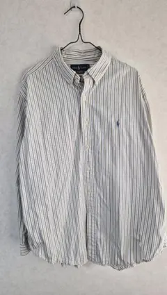 ラルフローレン CLASSIC FIT ストライプシャツ 黄×青