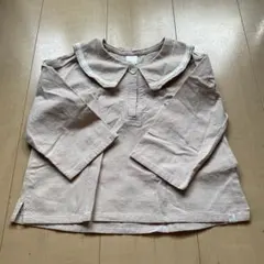 ベージュ 襟付き 長袖シャツ 90cm