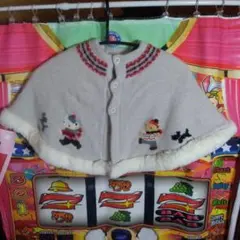 familiar ベビーポンチョ 60-90 グレー