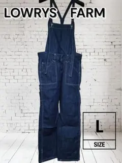 【新品】LOWRYS FARM デニム オーバーオール　サロペット　希少　濃紺